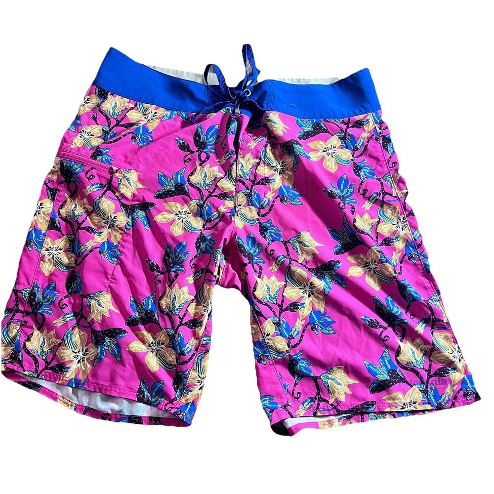 Patagonia Stetch Planing Boardshorts Men's size 32 Floral Swimming Shorts